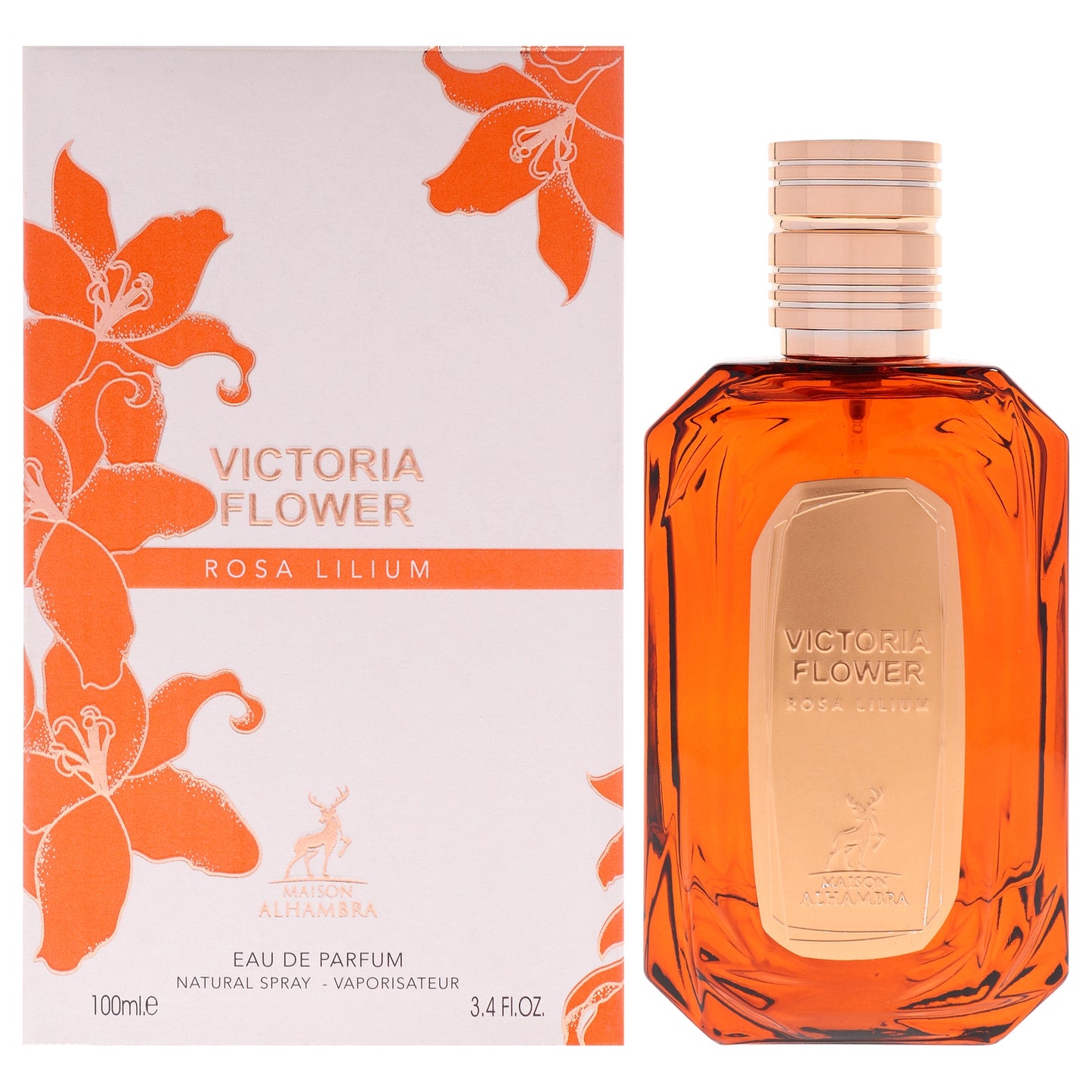 Victoria Flower - Rosa Lilium by Maison Alhambra for Women - 3.4 oz EDP Spray