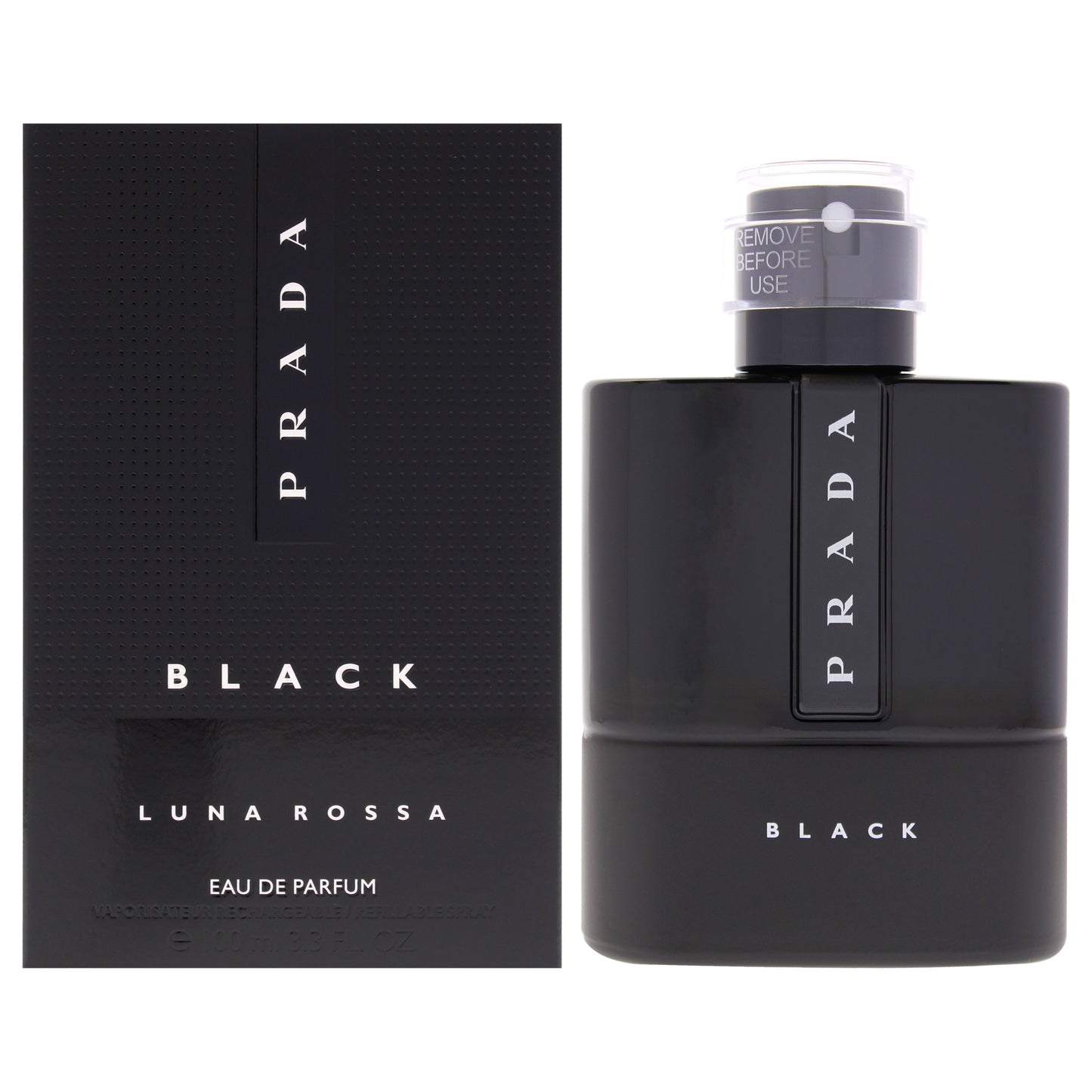 Luna Rossa Black by Prada for Men - 3.3 oz EDP Spray (Refillable)