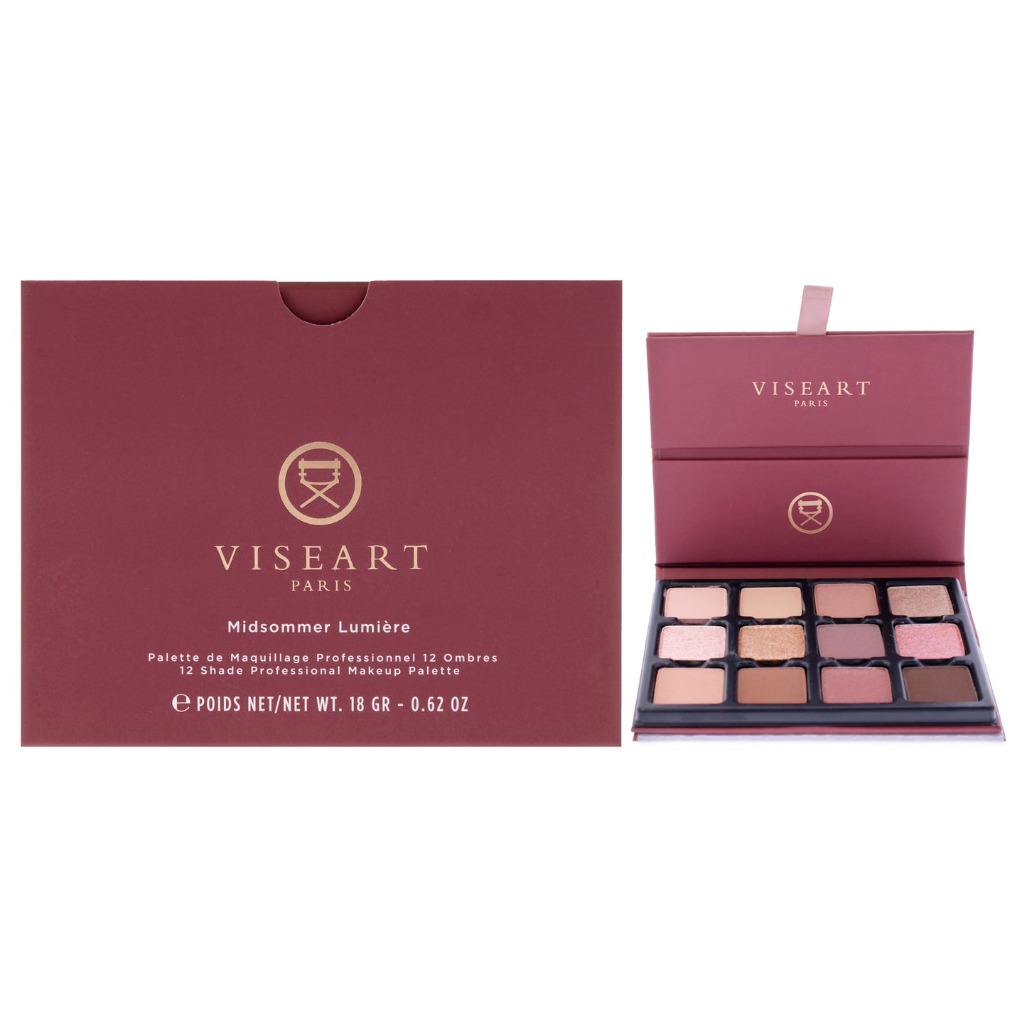 Visepro 12 Shade Eyeshadow Palette - Midsommer Lumiere by Viseart Paris for Women - 0.62 oz Eye Shadow