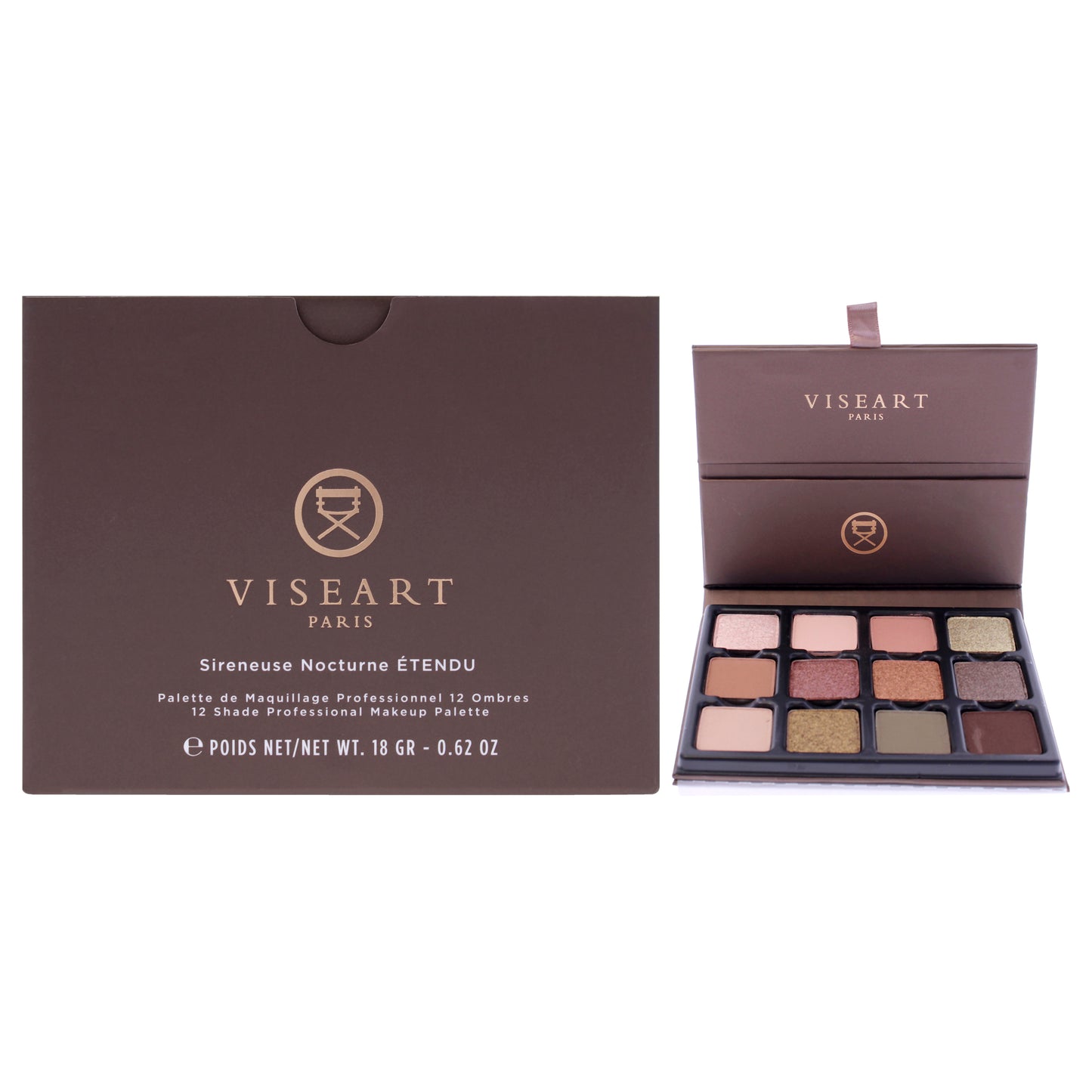 Visepro 12 Shade Eyeshadow Palette - Sireneuse Nocturne by Viseart Paris for Women - 0.62 oz Eye Shadow