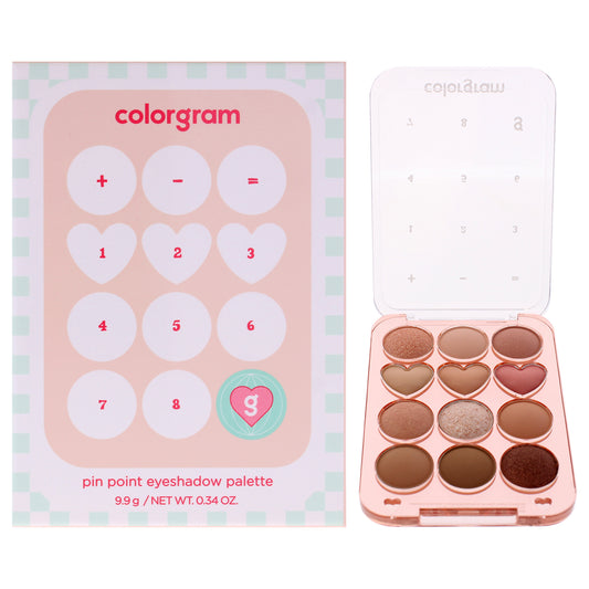 Pin Point Eyeshadow Palette - 01 Peach Plus Coral by Colorgram for Women - 0.34 oz Eye Shadow