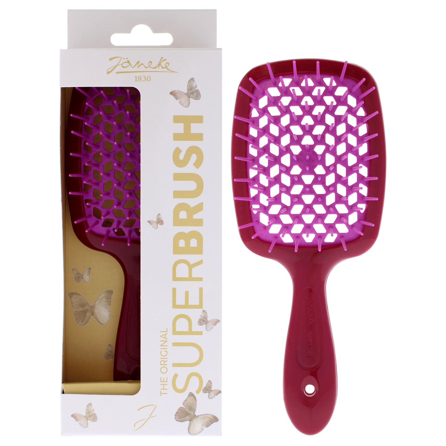 Superbrush - Burgundy by Janeke for Unisex - 1 Pc Hair Brush