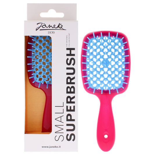 Small Bicolor Superbrush - Pink With Blue by Janeke for Unisex - 1 Pc Hair Brush