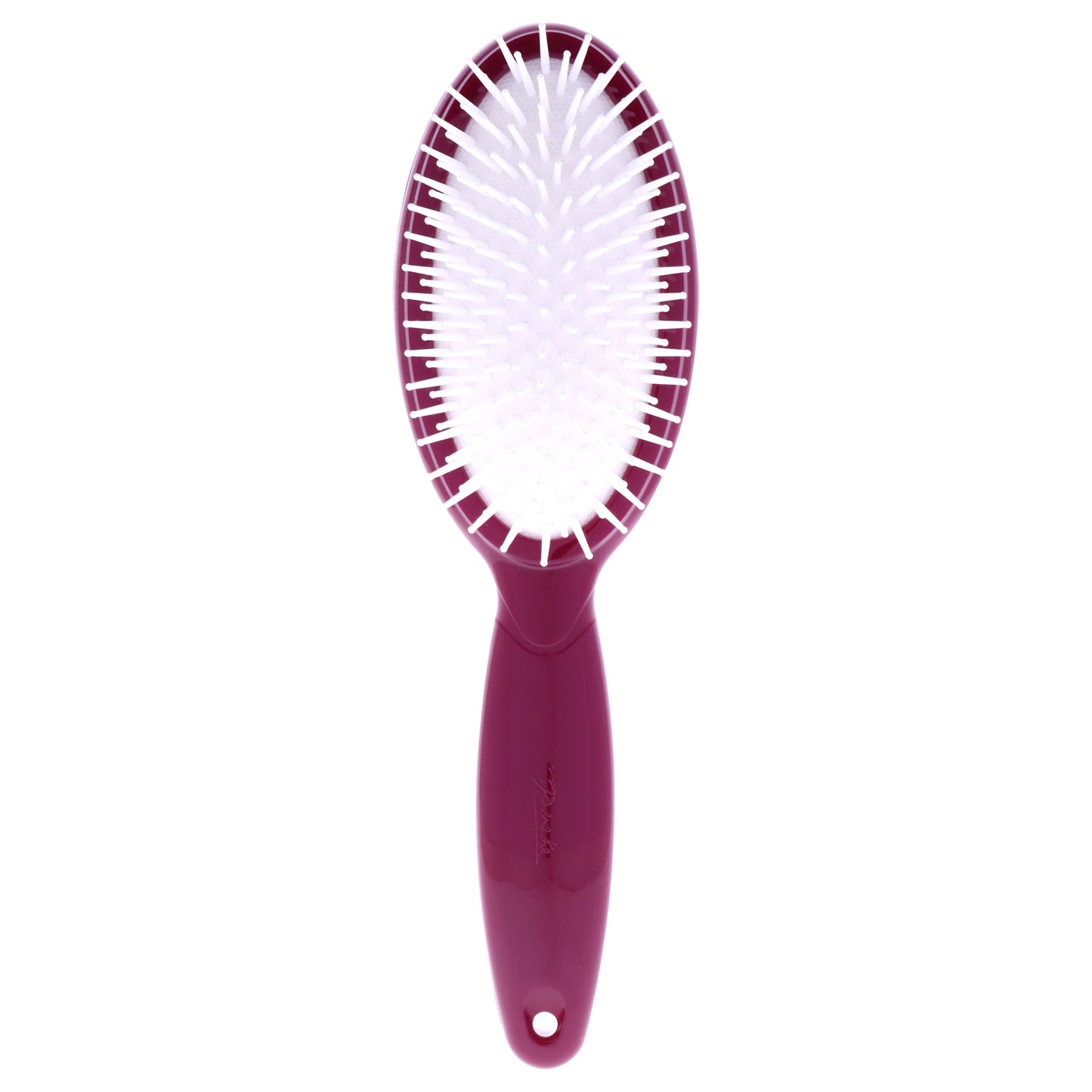 Large Oval Pneumatic Brush - Burgundy by Janeke for Unisex - 1 Pc Hair Brush