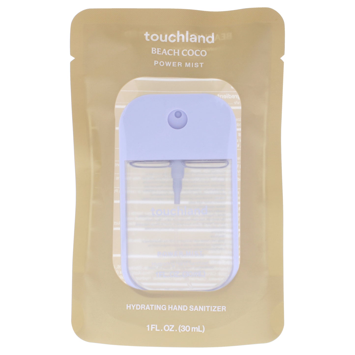Power Mist Hydrating Hand Sanitizer - Beach Coco by Touchland for Unisex - 1 oz Hand Sanitizer