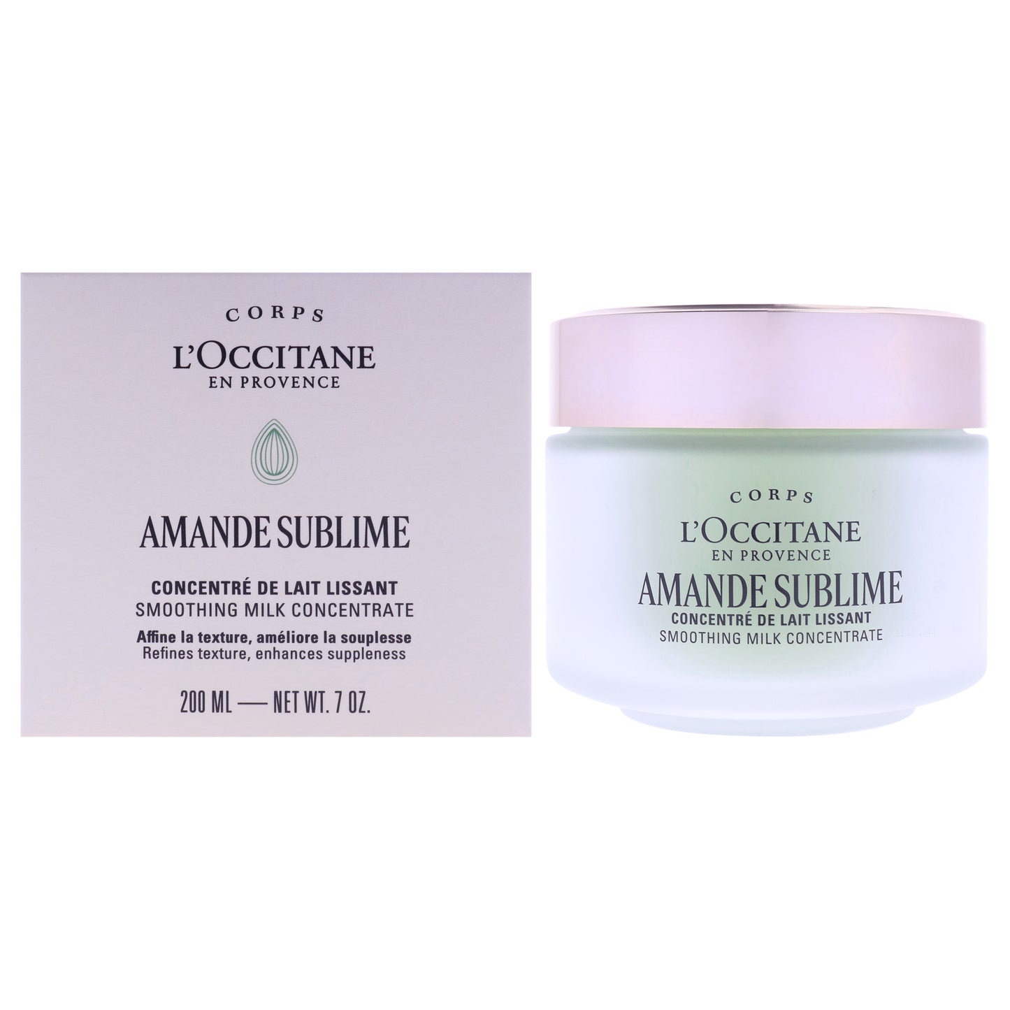 Almond Sublime Smoothing Milk Concentrate by LOccitane for Unisex - 7 oz Body Cream