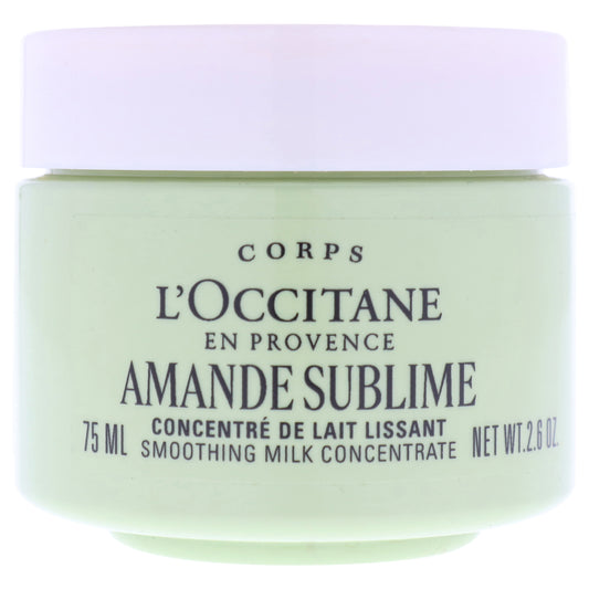 Almond Sublime Smoothing Milk Concentrate by LOccitane for Unisex - 2.6 oz Body Cream