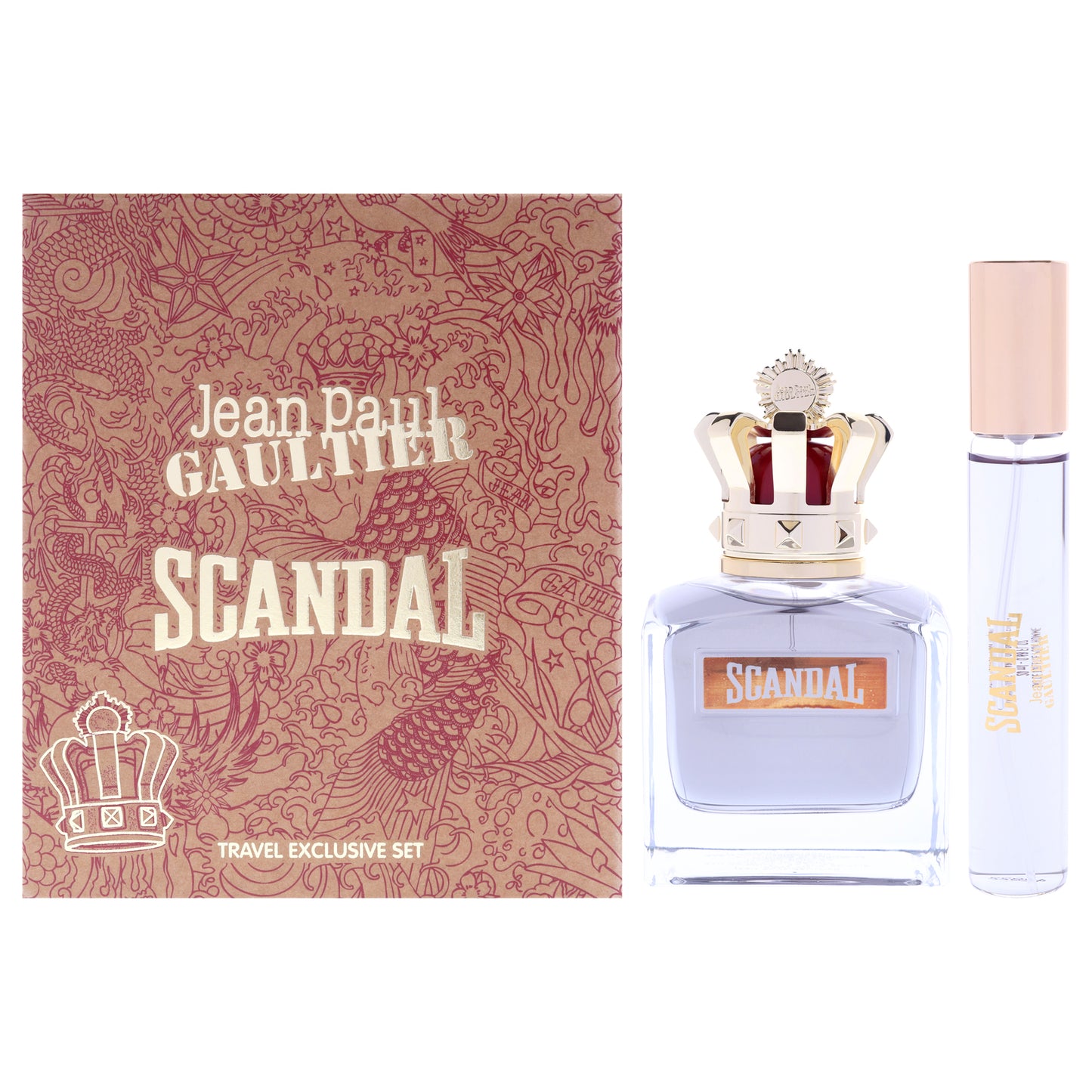 Scandal by Jean Paul Gaultier for Men - 2 Pc Gift Set 3.4oz EDT Spray, 0.68oz EDT Spray