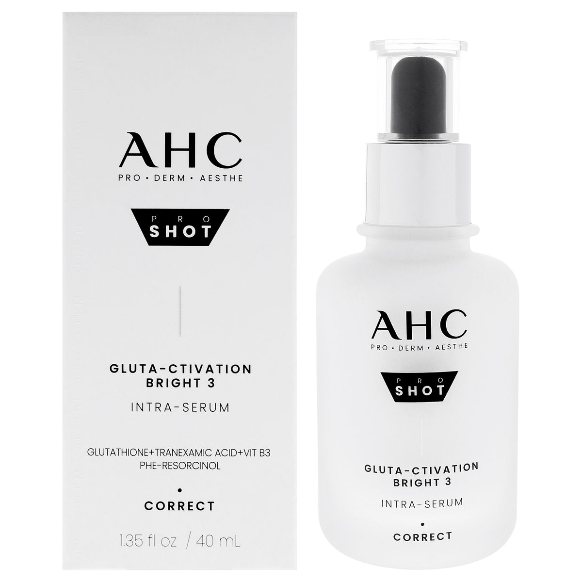 Pro Shot Gluta Ctivation Bright 3 by AHC for Women - 1.35 oz Serum