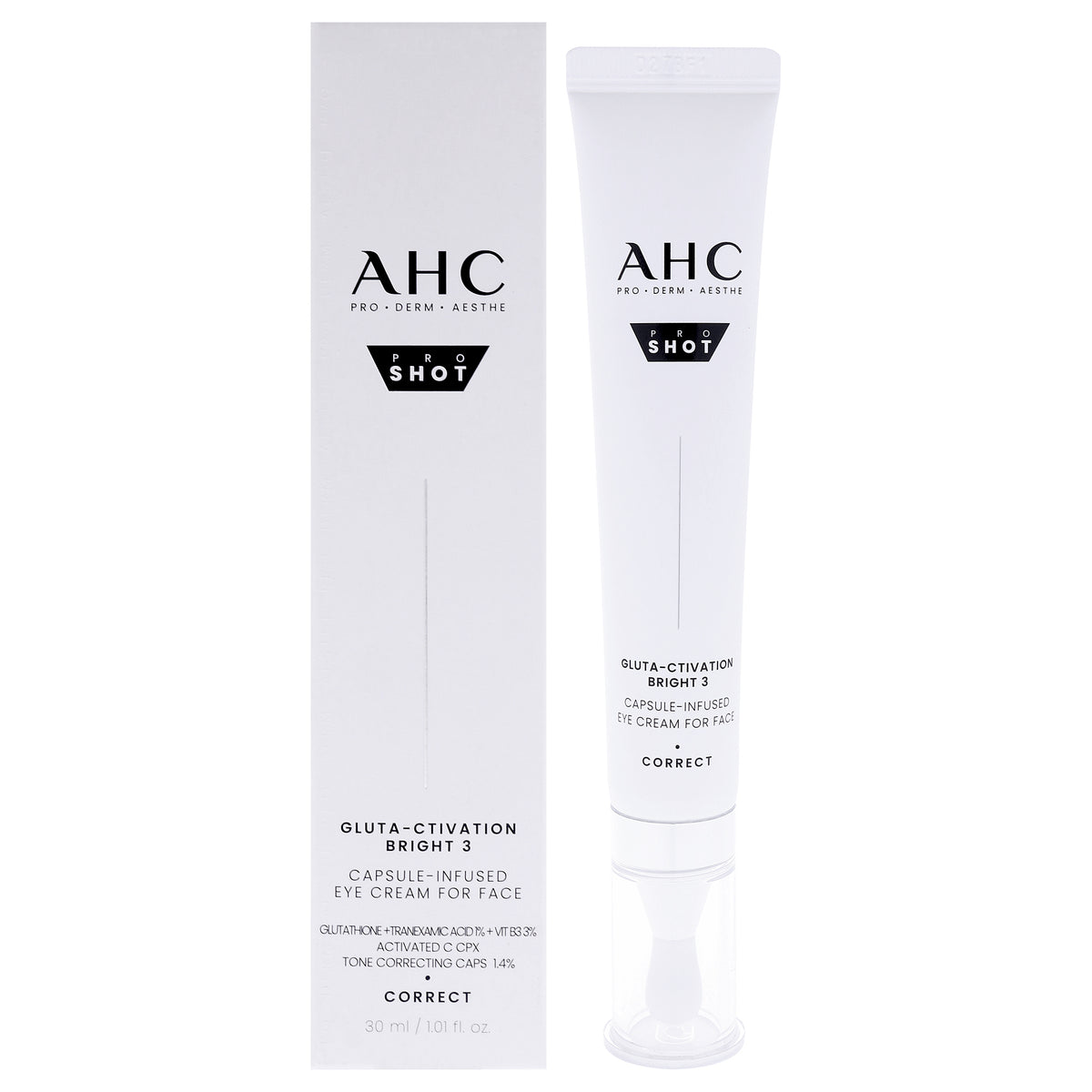 Pro Shot Gluta Ctivation Bright 3 by AHC for Women - 1.01 oz Cream