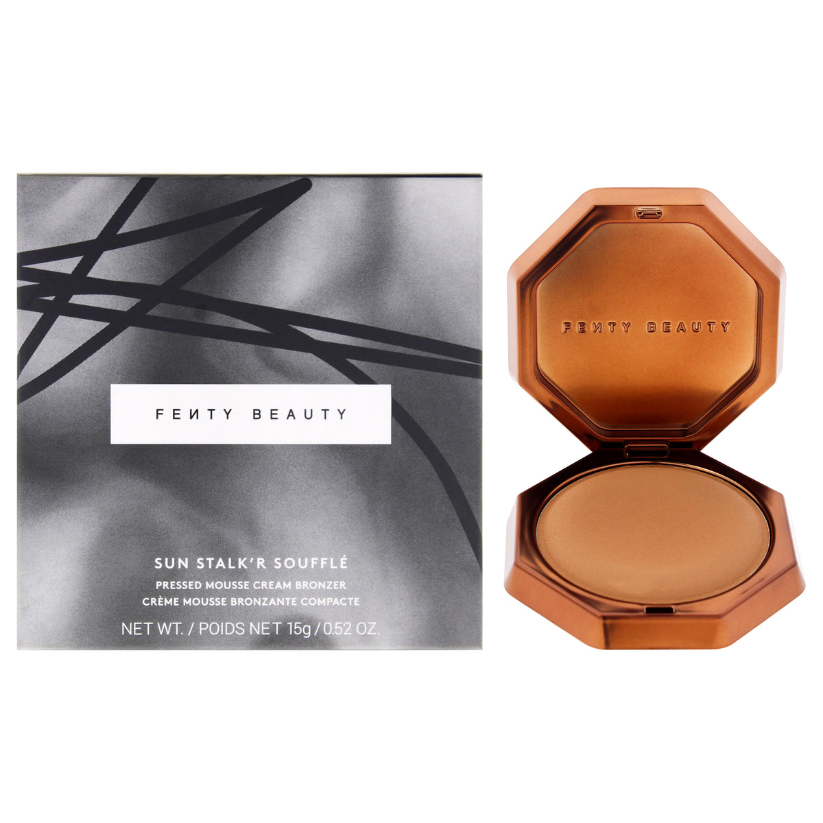 Sun Stalkr Souffle Pressed Mousse Cream Bronzer - 02 Biscotti by Fenty Beauty for Women - 0.52 oz Bronzer