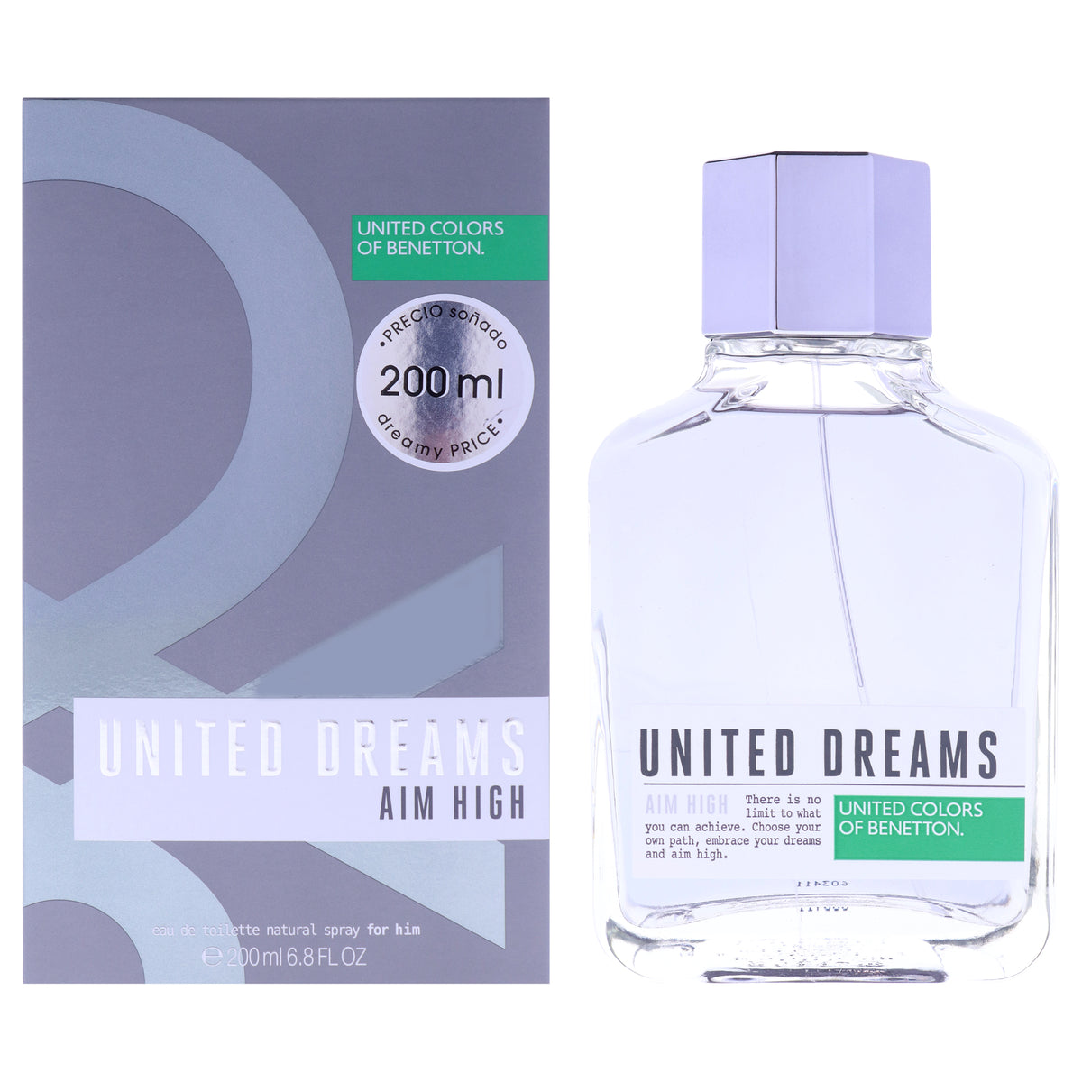 United Dreams - Aim High by United Colors Of Benetton for Men - 6.8 oz EDT Spray