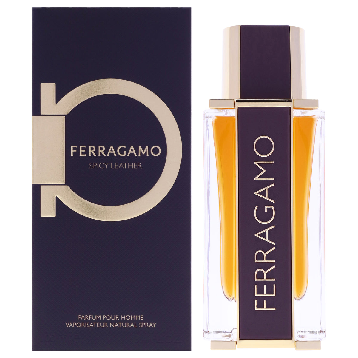 Spicy Leather by Salvatore Ferragamo for Men - 3.4 oz Parfum Spray