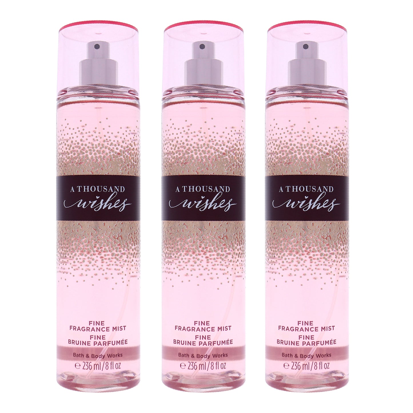 A Thousand Wishes by Bath and Body Works for Women - 8 oz  Fragrance Mist - Pack of 3