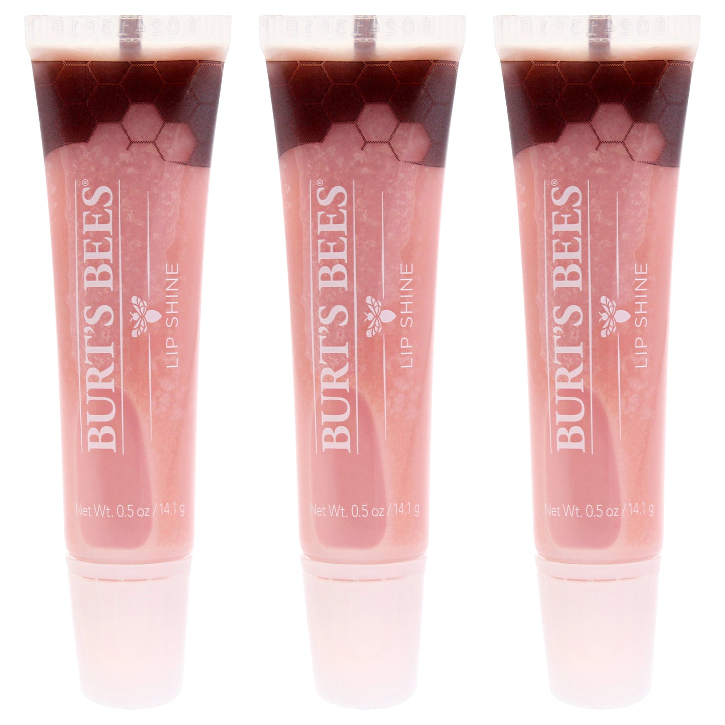 Burts Bees Lip Shine - 010 Whisper by Burts Bees for Women - 0.5 oz Lip Gloss - Pack of 3