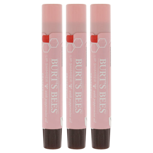 Burts Bees Lip Shimmer - Grapefruit by Burts Bees for Women - 0.09 oz Lip Shimmer - Pack of 3