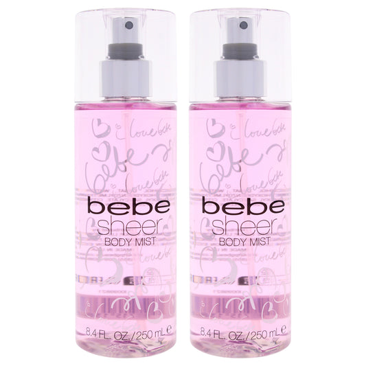 Bebe Sheer by Bebe for Women - 8.4 oz Body Mist - Pack of 2