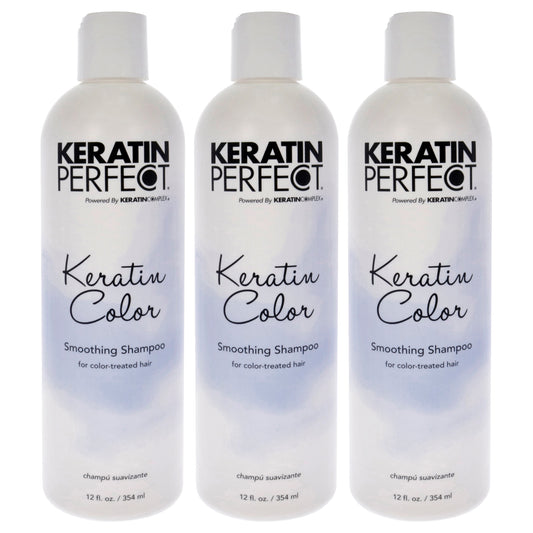 Keratin Color Shampoo by Keratin Perfect for Unisex - 12 oz Shampoo - Pack of 3
