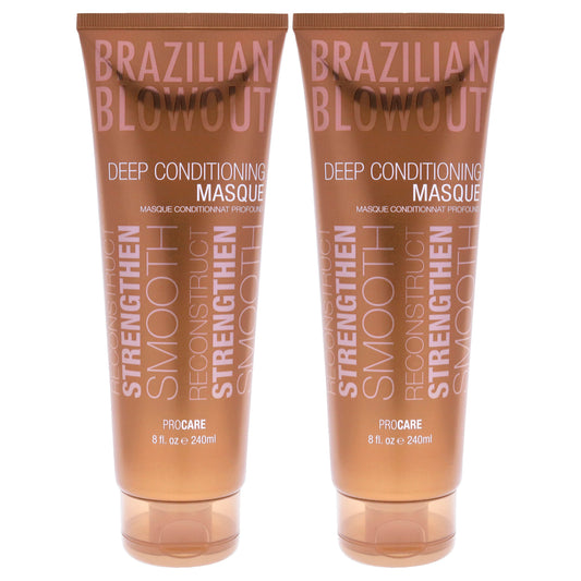 Acai Deep Conditioning Masque by Brazilian Blowout for Unisex - 8 oz Mask - Pack of 2