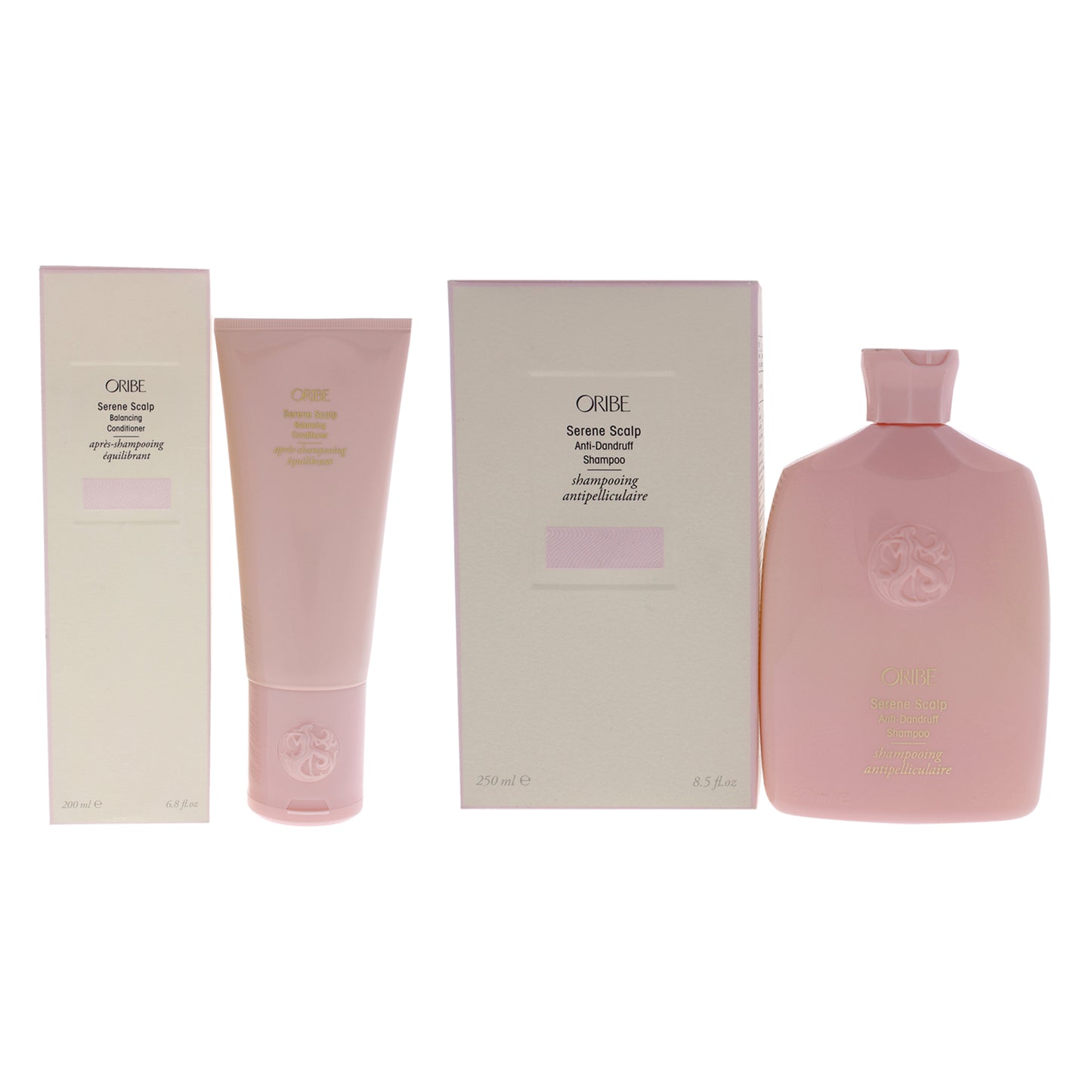 Serene Scalp Anti-Dandruff Shampoo and Conditioner Kit by Oribe for Unisex - 2 Pc Kit 8.5oz Shampoo, 6.8oz Conditioner