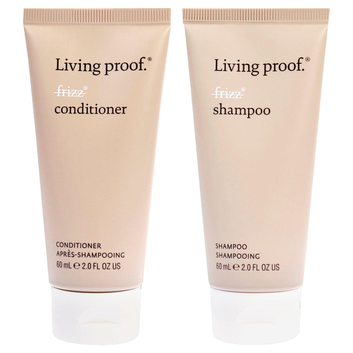 No Frizz Shampoo and Conditioner Kit by Living Proof for Unisex - 2 Pc Kit 2oz Shampoo, 2oz Conditioner