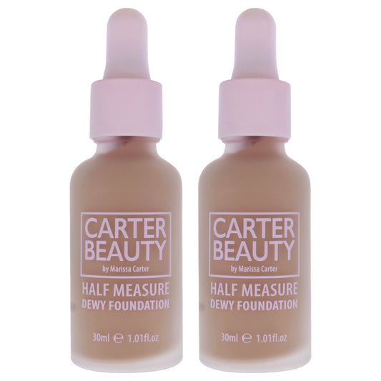 Half Measure Dewy Foundation - Caramel Chew by Carter Beauty for Women - 1.01 oz Foundation - Pack of 2