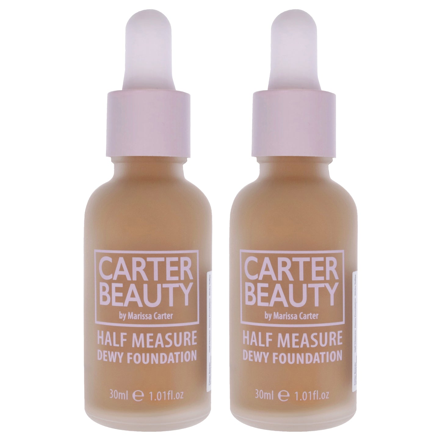 Half Measure Dewy Foundation - Sticky Toffee by Carter Beauty for Women - 1.01 oz Foundation - Pack of 2