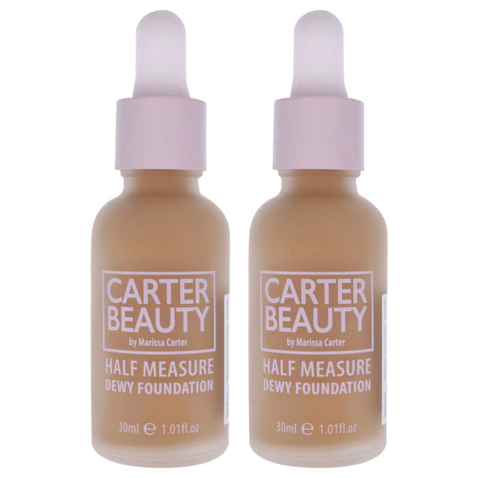 Half Measure Dewy Foundation - Sticky Toffee by Carter Beauty for Women - 1.01 oz Foundation - Pack of 2