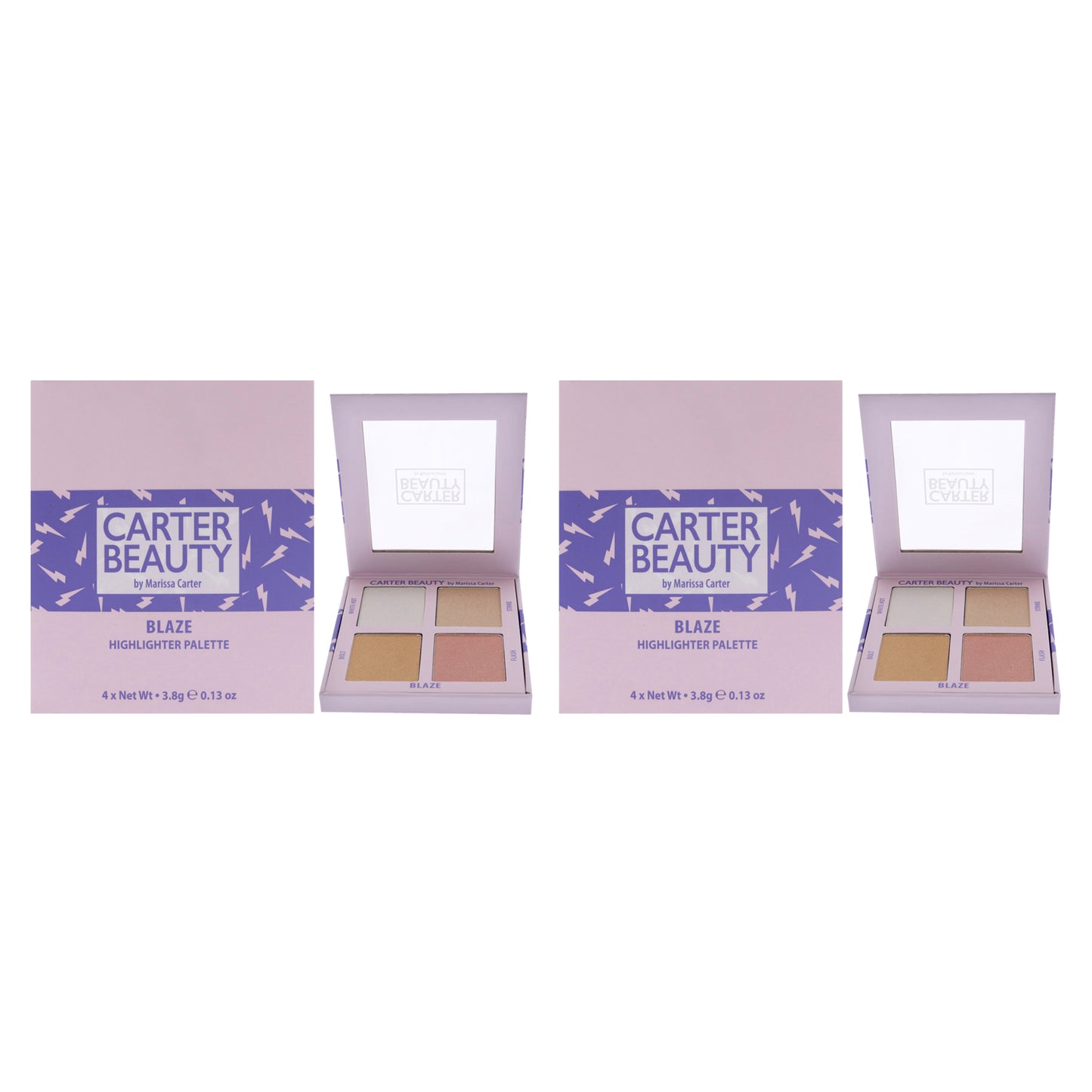 Highlighter Palette - Blaze by Carter Beauty for Women - 0.52 oz Highlighter - Pack of 2
