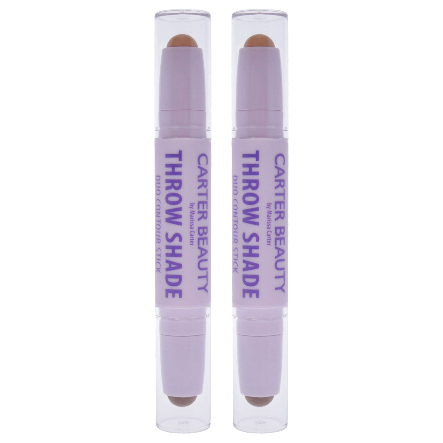 Throw Shade Duo Contour Stick - Medium by Carter Beauty for Women - 0.08 oz Contour - Pack of 2