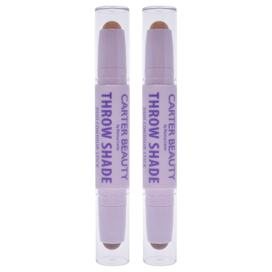 Throw Shade Duo Contour Stick - Medium by Carter Beauty for Women - 0.08 oz Contour - Pack of 2