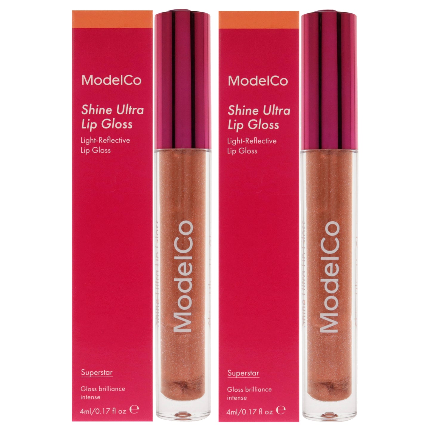 Shine Ultra Lip Gloss - Superstar by ModelCo for Women - 0.17 oz Lip Gloss - Pack of 2