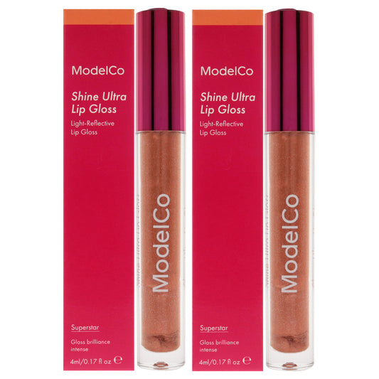 Shine Ultra Lip Gloss - Superstar by ModelCo for Women - 0.17 oz Lip Gloss - Pack of 2