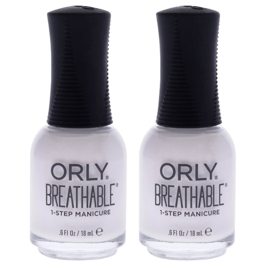 Breathable Treatment Plus Color - 20908 Barely There by Orly for Women - 0.6 oz Nail Polish - Pack of 2