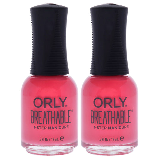 Breathable Treatment Plus Color - 20919 Nail Superfood by Orly for Women - 0.6 oz Nail Polish - Pack of 2