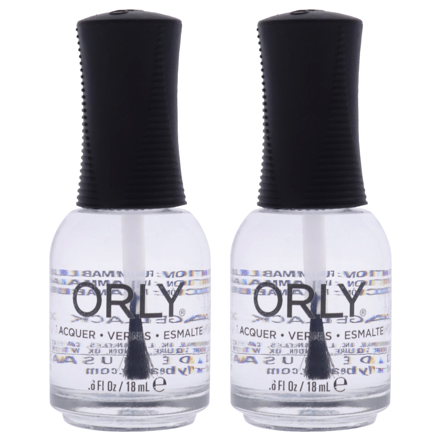 Nail Lacquer - 20065 Sealon Topcoat by Orly for Women - 0.6oz Nail Polish - Pack of 2