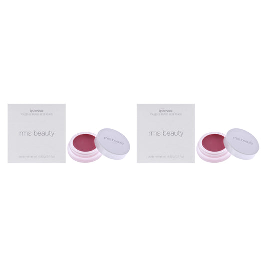 Lip2Cheek - Demure by RMS Beauty for Women - 0.17 oz Makeup - Pack of 2