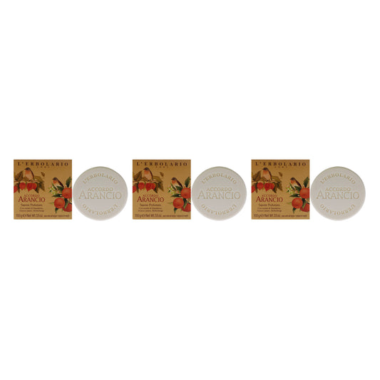 Perfumed Soap - Accordo Arancio - Pack of 3 by LErbolario for Unisex - 3.5 oz Soap