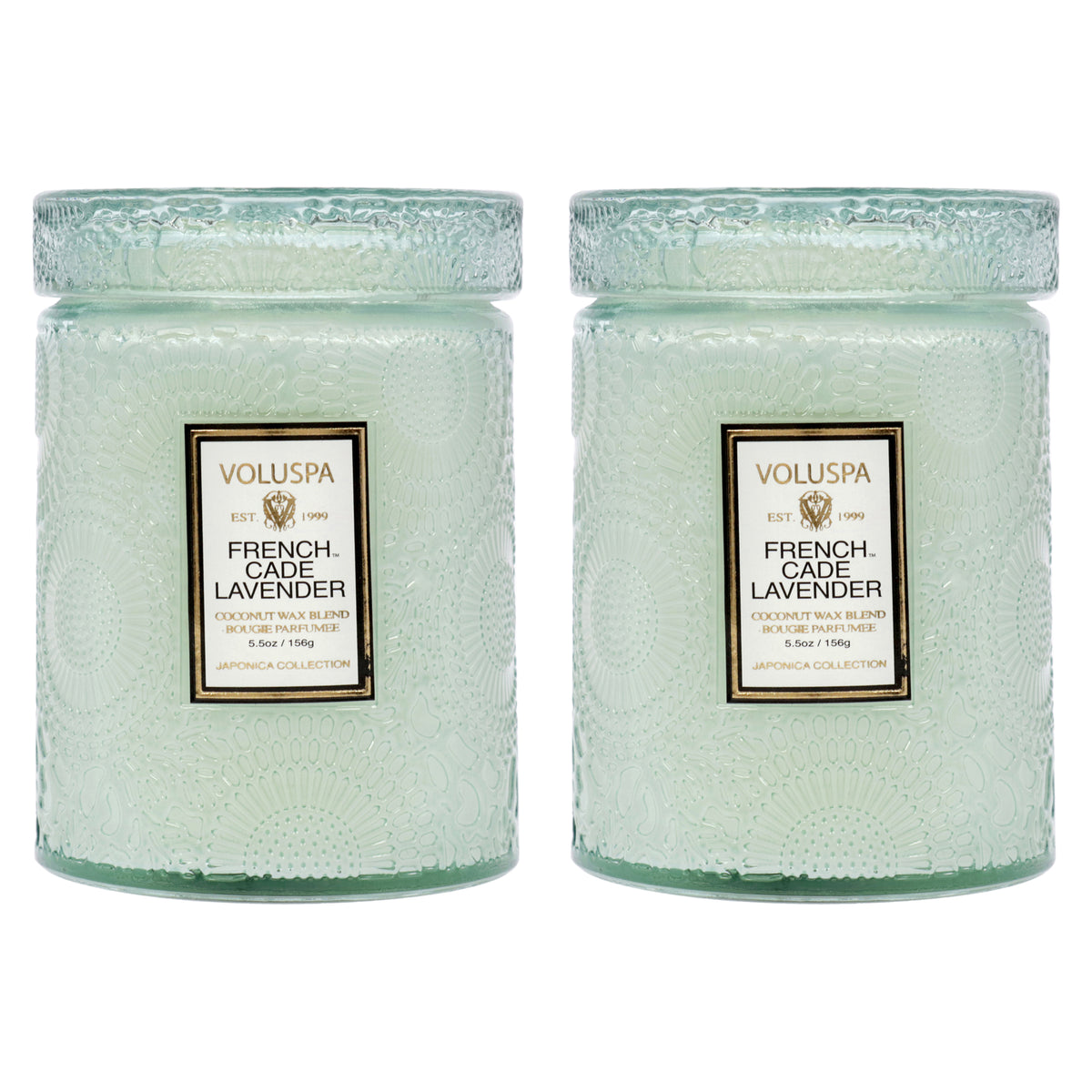 Japonica Collection Small - French Cade Lavender Kit by Voluspa for Unisex - 2 x 5.5 oz Candle