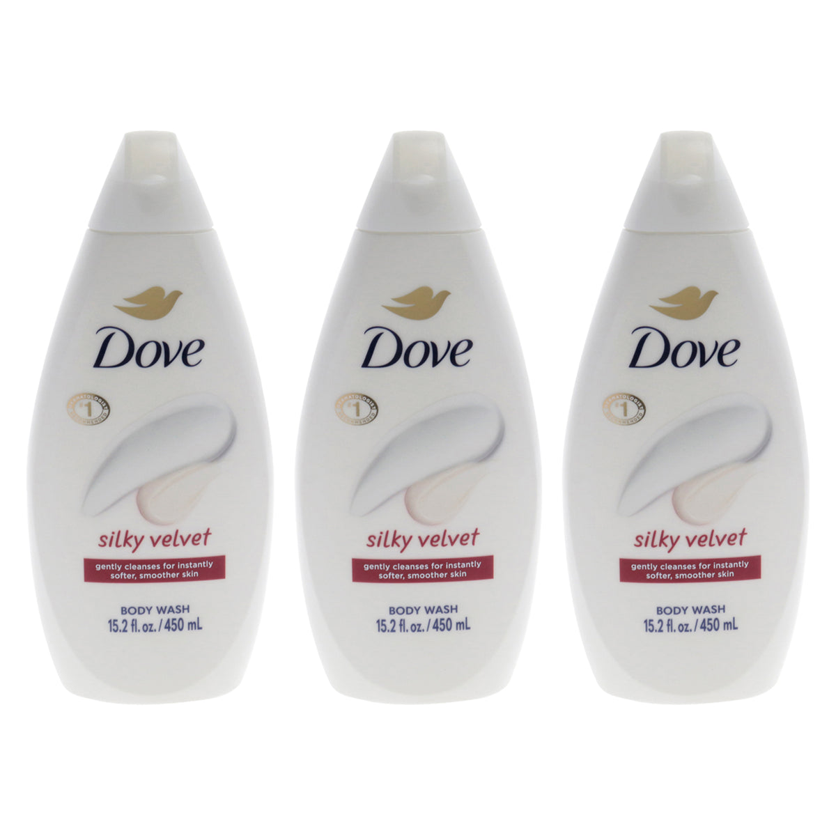 Body Wash - Velvet Glow by Dove for Unisex - 15.2 oz Body Wash - Pack of 3
