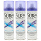 Aerosol Anti-Perspirant and Deodorant - Regular by Sure for Unisex - 6 oz Deodorant Spray - Pack of 3