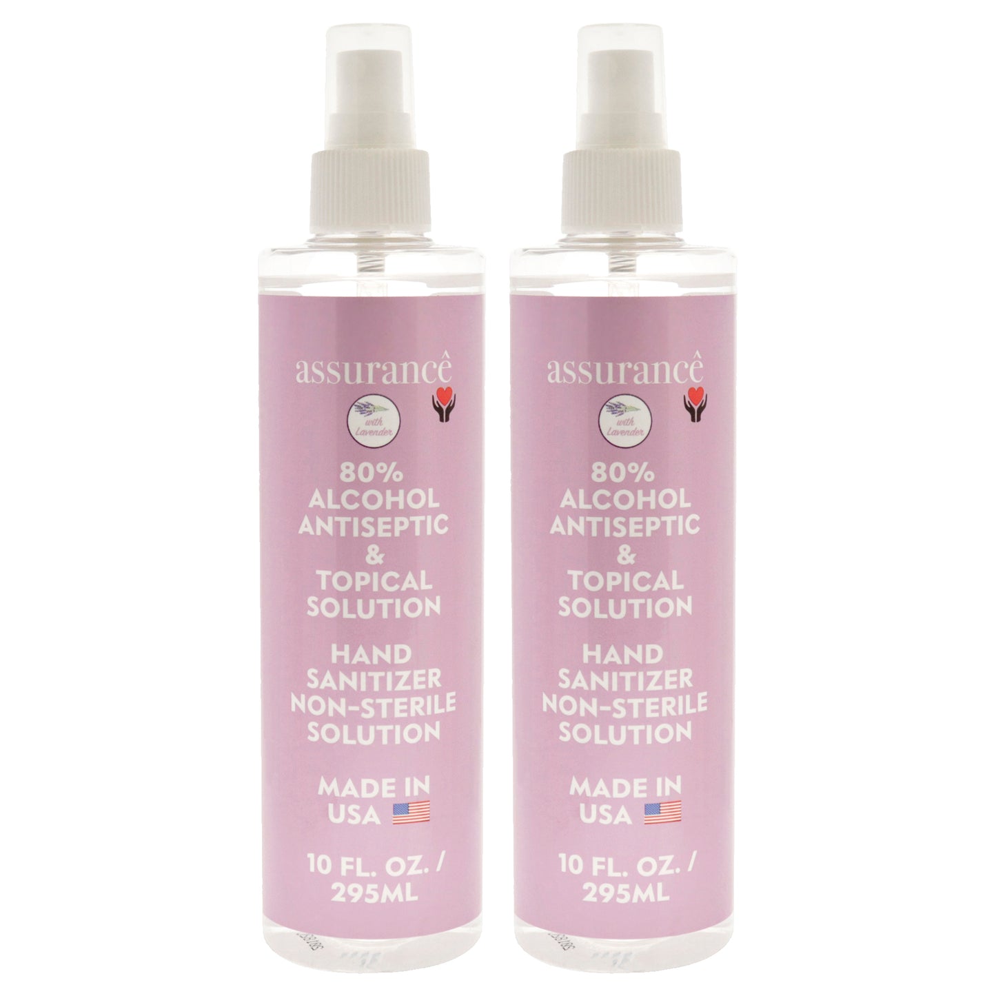 Hand Sanitizer Non-Sterile Solution - Lavender by Assurance for Unisex - 10 oz Hand Sanitizer - Pack of 2