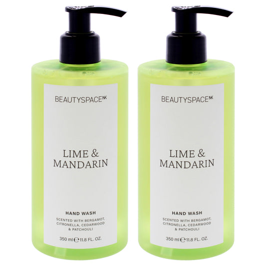 Beauty Space Hand Wash - Lime and Mandarin by BeautySpace for Unisex - 11.8 oz Hand Wash - Pack of 2