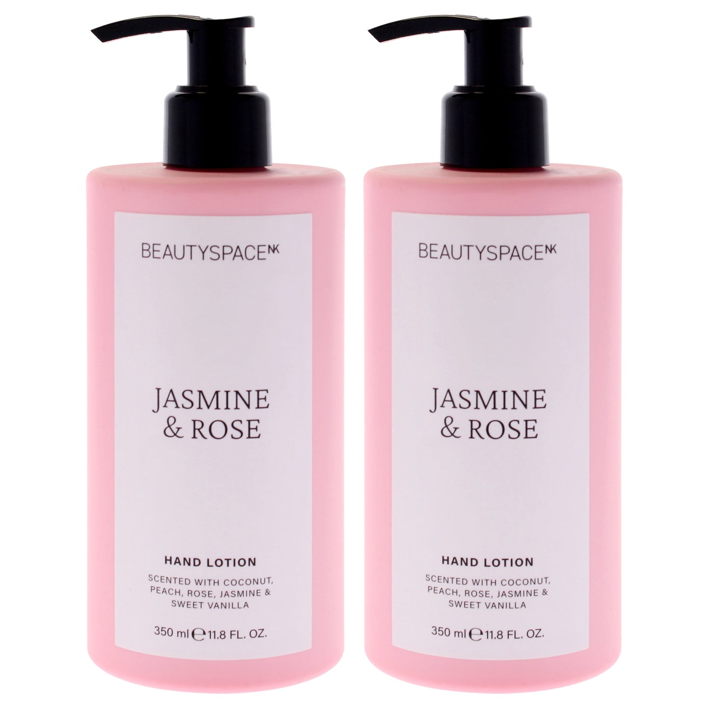 Beauty Space Hand Lotion - Jasmine and Rose by BeautySpace for Unisex - 11.8 oz Hand Lotion - Pack of 2