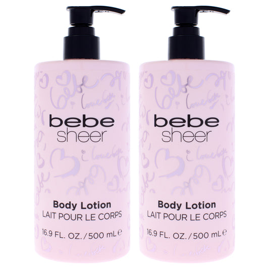 Bebe Sheer by Bebe for Women - 16.9 oz Body Lotion - Pack of 2