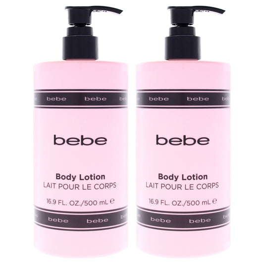 Bebe Silver by Bebe for Women - 16.9 oz Body Lotion - Pack of 2