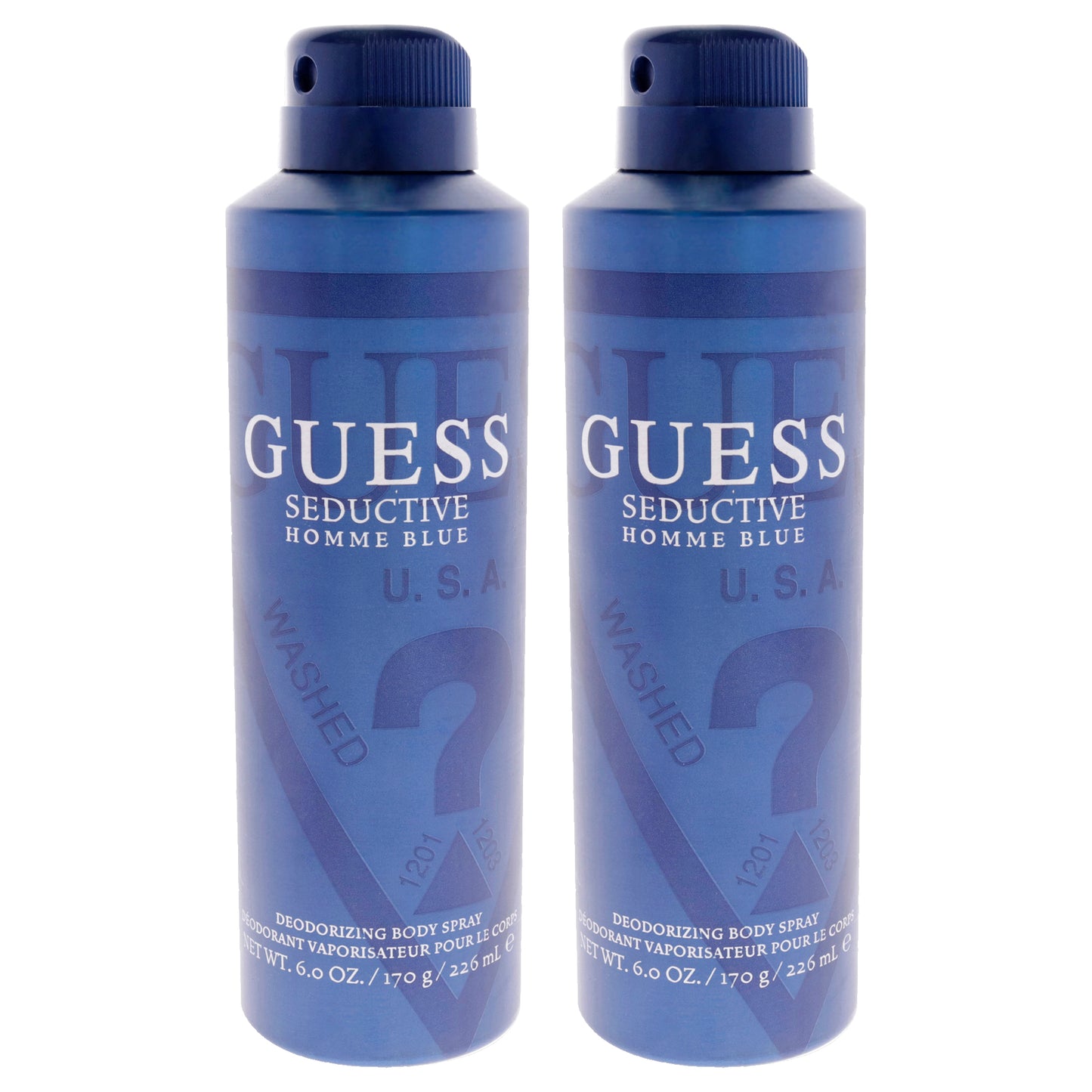 Guess Seductive Homme Blue by Guess for Men - 6 oz Body Spray - Pack of 2