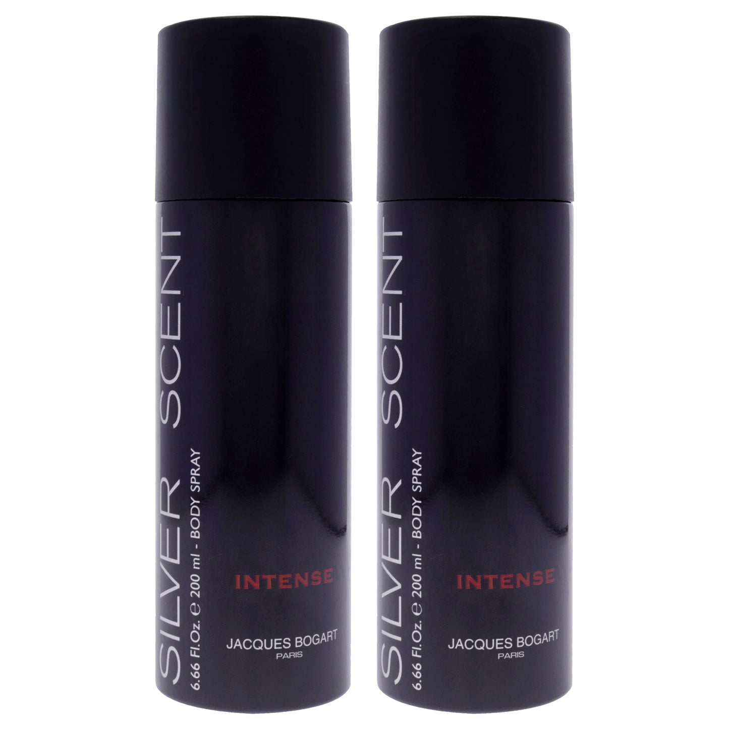 Silver Scent Intense by Jacques Bogart for Men - 6.66 oz Body Spray - Pack of 2
