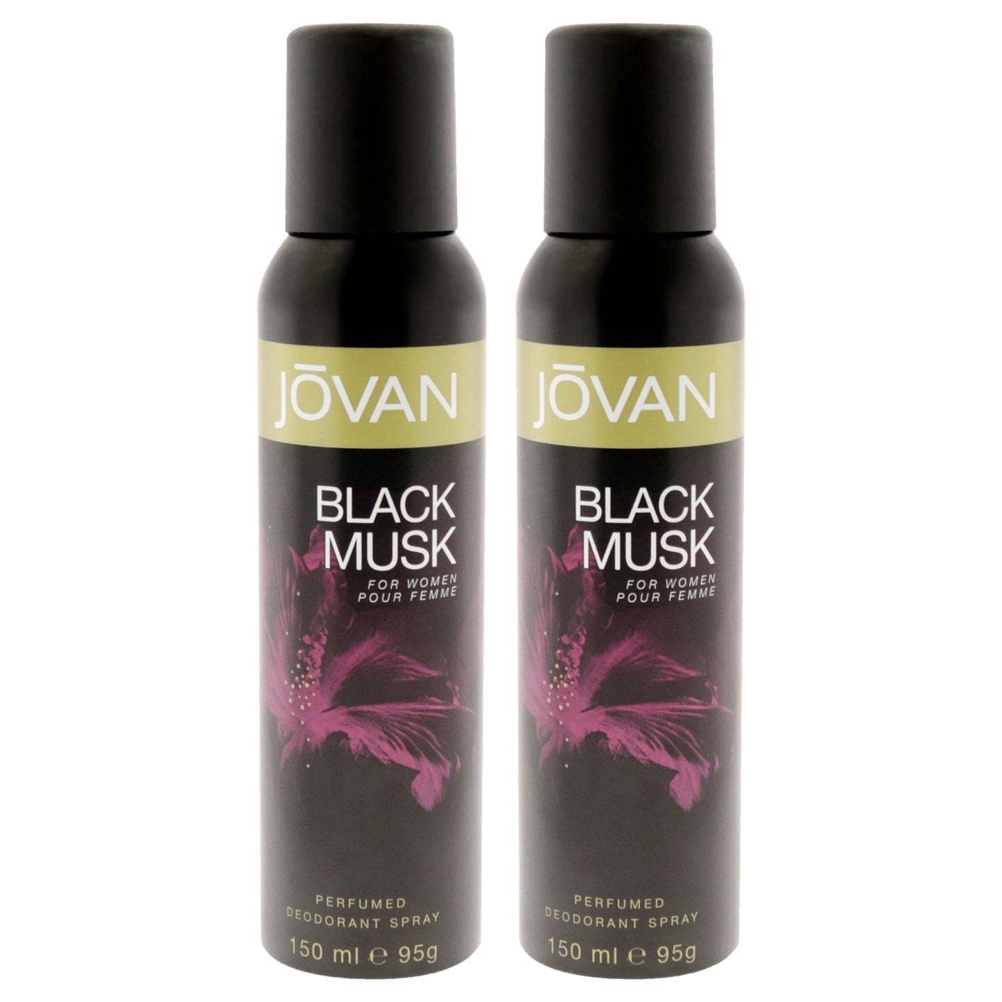 Black Musk by Jovan for Women - 5 oz Deodorant Spray - Pack of 2