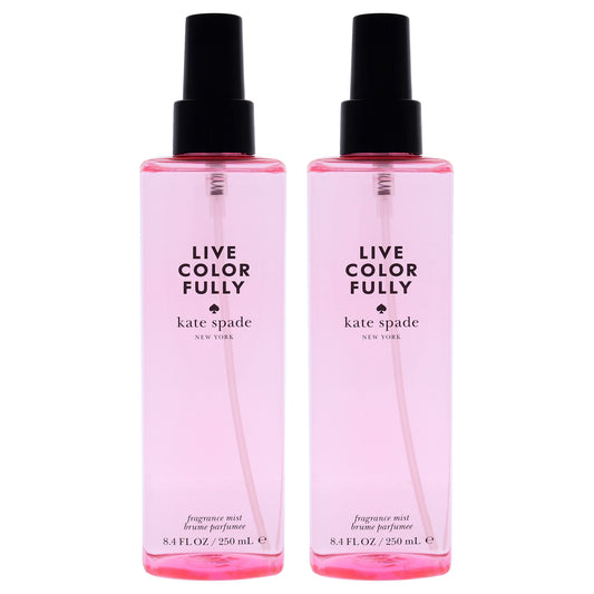 Live Colorfully Body Spray by Kate Spade for Women - 8.4 oz Fragrance Mist - Pack of 2